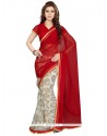 Astonishing Faux Chiffon Multi Colour Print Work Casual Saree