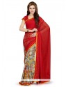 Prominent Faux Chiffon Print Work Casual Saree