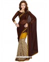 Alluring Faux Chiffon Print Work Casual Saree