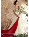 Exquisite Off White Anarkali Salwar Suit