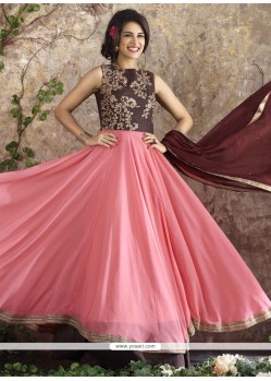 Intrinsic Pink Georgette Anarkali Salwar Suit
