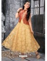 Girls Gold Jacket Style Gown