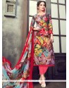 Flawless Print Work Multi Colour Pant Style Suit