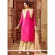 Irresistible Print Work Art Silk Hot Pink Designer Palazzo Suit