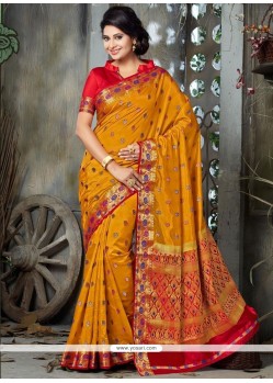 Surpassing Weaving Work Traditional Designer Saree