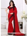 Magnetize Faux Georgette Embroidered Work Saree