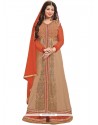 Ayesha Takia Orange Faux Georgette Resham Work Floor Length Anarkali Salwar Suit