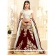 Vivid Maroon Embroidered Work Faux Georgette Lehenga Choli