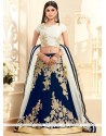 Mouni Roy Embroidered Work Blue Lehenga Choli