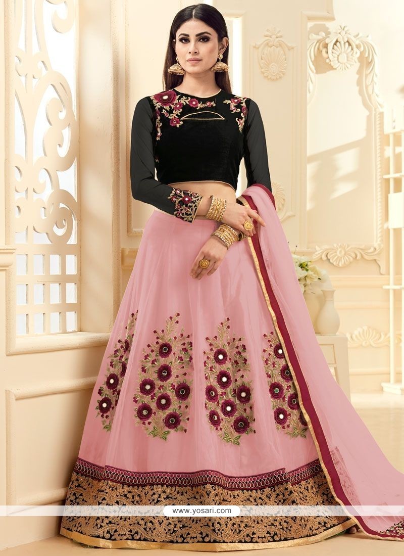 Red Silk Wedding Wear Resham Work Lehenga Suit - Zakarto