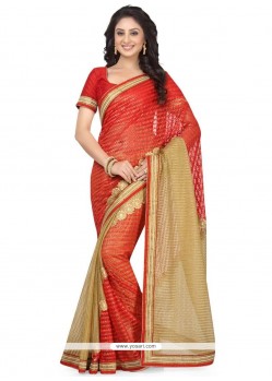 Demure Net Brasso Designer Saree