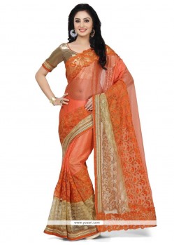 Resplendent Patch Border Work Designer Saree