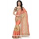 Sterling Embroidered Work Orange Tissue Designer Saree