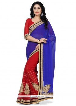 Hypnotizing Faux Georgette Half N Half Saree