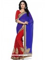 Hypnotizing Faux Georgette Half N Half Saree