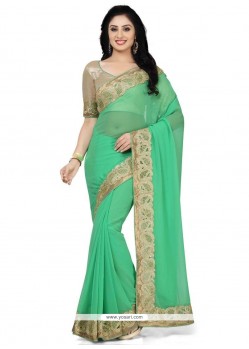 Snazzy Patch Border Work Classic Saree