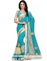 Integral Faux Chiffon Designer Saree