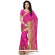 Genius Faux Georgette Embroidered Work Classic Saree