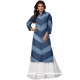 Flamboyant Blue Party Wear Kurti