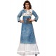 Tempting Embroidered Work Denim Party Wear Kurti