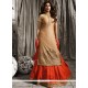 Shilpa Shetty Beige And Orange Long Choli Lehenga