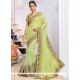 Flamboyant Faux Chiffon Green Classic Designer Saree