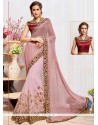 Gleaming Net Patch Border Work Classic Designer Saree