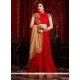 Snazzy Embroidered Work Faux Georgette Designer Half N Half Saree