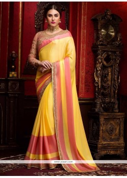 Majesty Crepe Silk Embroidered Work Shaded Saree