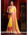 Majesty Crepe Silk Embroidered Work Shaded Saree