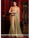 Marvelous Faux Chiffon Sequins Work Shaded Saree