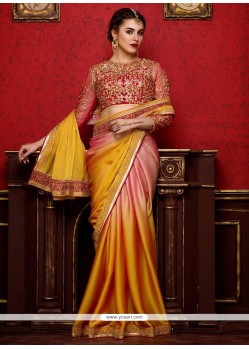 Snazzy Faux Chiffon Shaded Saree