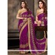 Pretty Faux Georgette Patch Border Work Classic Designer Saree