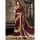 Peppy Brown Faux Georgette Classic Saree