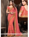 Riveting Zari Work Lycra Classic Designer Saree