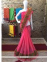 Modest Faux Georgette Fancy Work Work Designer Saree