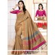 Beige Weaving Work Art Silk Traditional Designer Saree