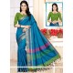 Chic Blue Art Silk Traditional Saree