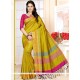 Gorgonize Mustard Weaving Work Traditional Designer Saree