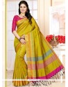 Gorgonize Mustard Weaving Work Traditional Designer Saree