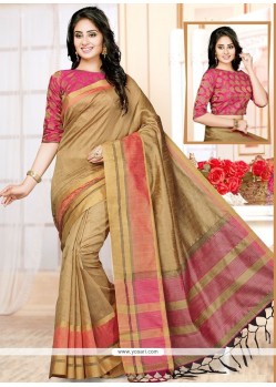 Fab Beige Traditional Saree