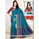 Blue Weaving Work Art Silk Designer Traditional Saree