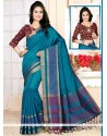 Blue Weaving Work Art Silk Designer Traditional Saree