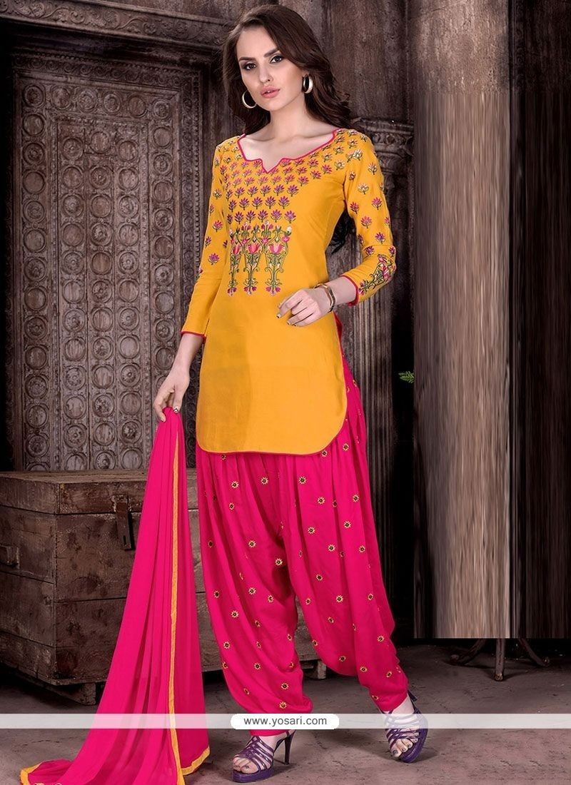 Buy Jazzy Resham Work Designer Patiala Suit | Punjabi Patiala Suits
