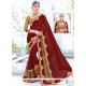 Fabulous Fancy Fabric Embroidered Work Designer Saree