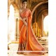 Awesome Faux Chiffon Orange Classic Designer Saree