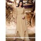 Fetching Faux Georgette Beige Embroidered Work Designer Suit