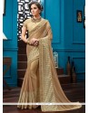 Mod Embroidered Work Brown Classic Saree