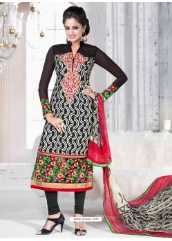 Multicolor Crepe Anarkali Suit