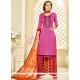 Swanky Hot Pink And Orange Cotton Palazzo Suit